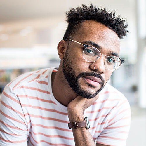 Man with Beard Wearing Glasses Man with Beard Wearing Glasses